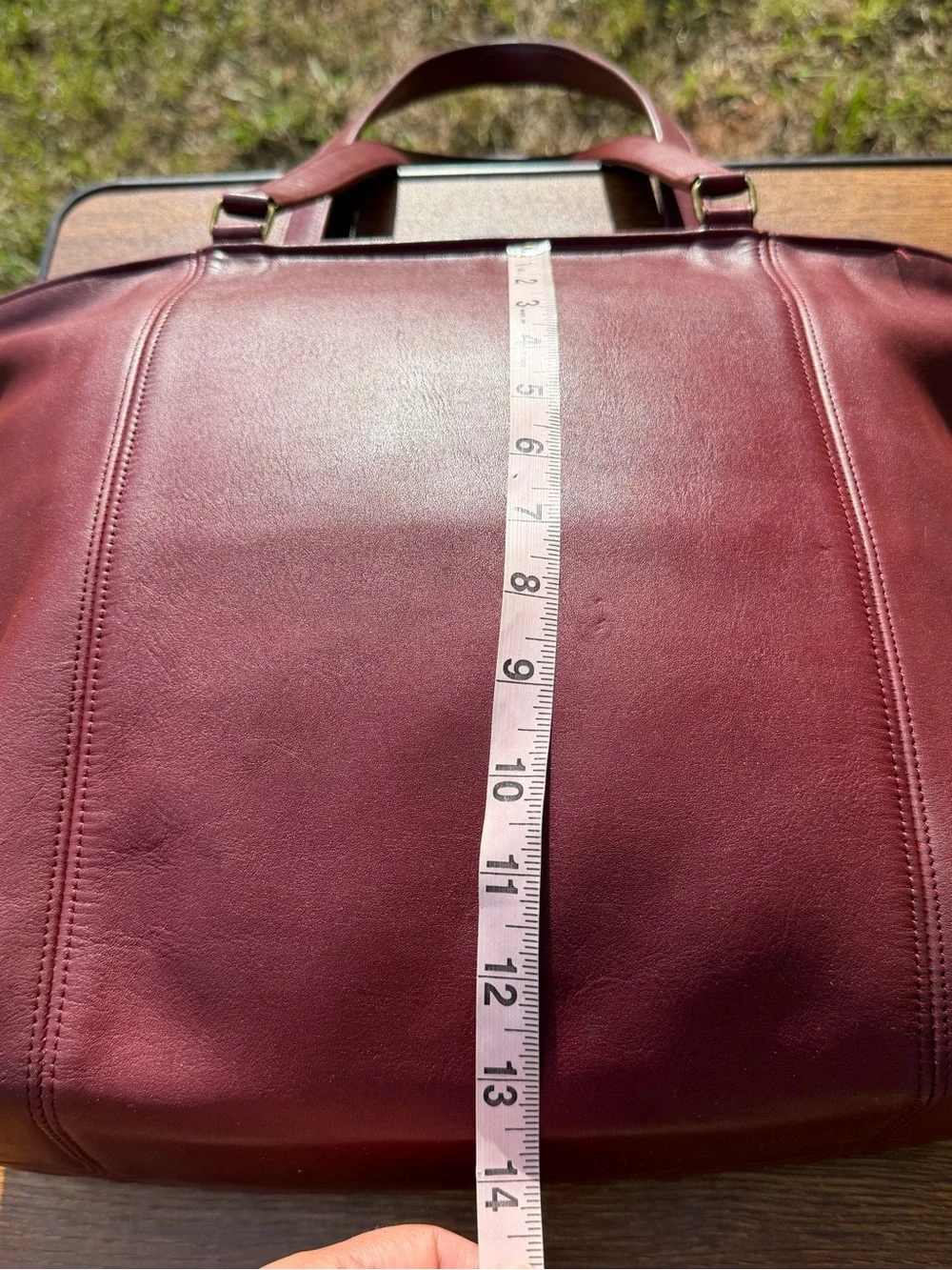 Vintage 1980s Coach Shopping Bag Large Red Leather Tote NYC USA 0535-929